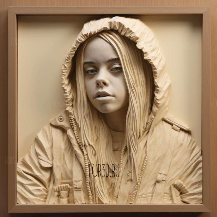 Billie Eilish 1 stl model for CNC